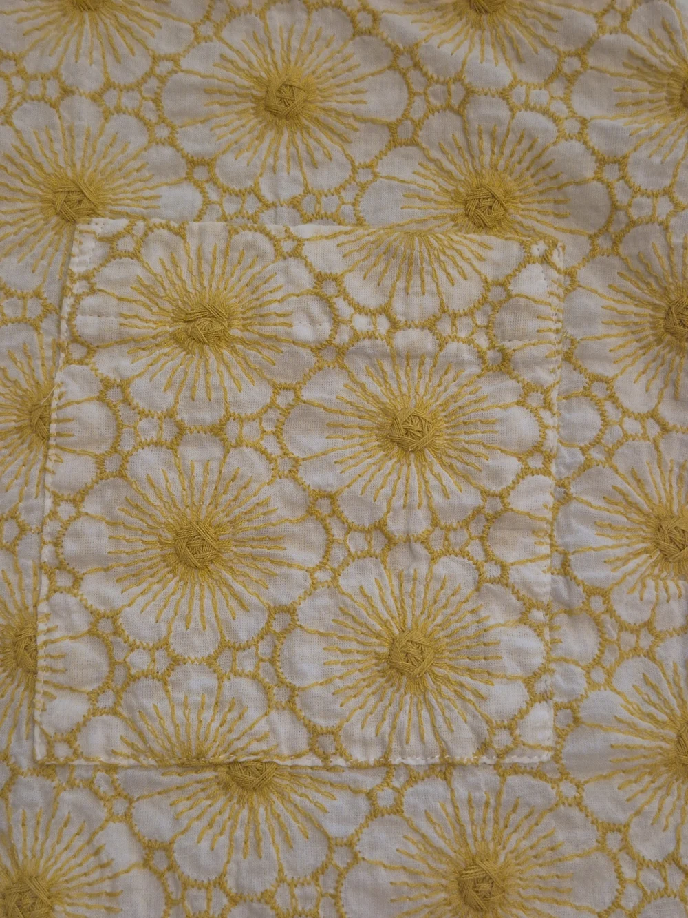 J. Jill Yellow and White Daisy-Print Button-Front Shirt - Picture 5 of 7